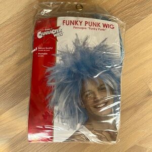 Blue wig. Thing 1 and Thing 2 Dr. Seuss